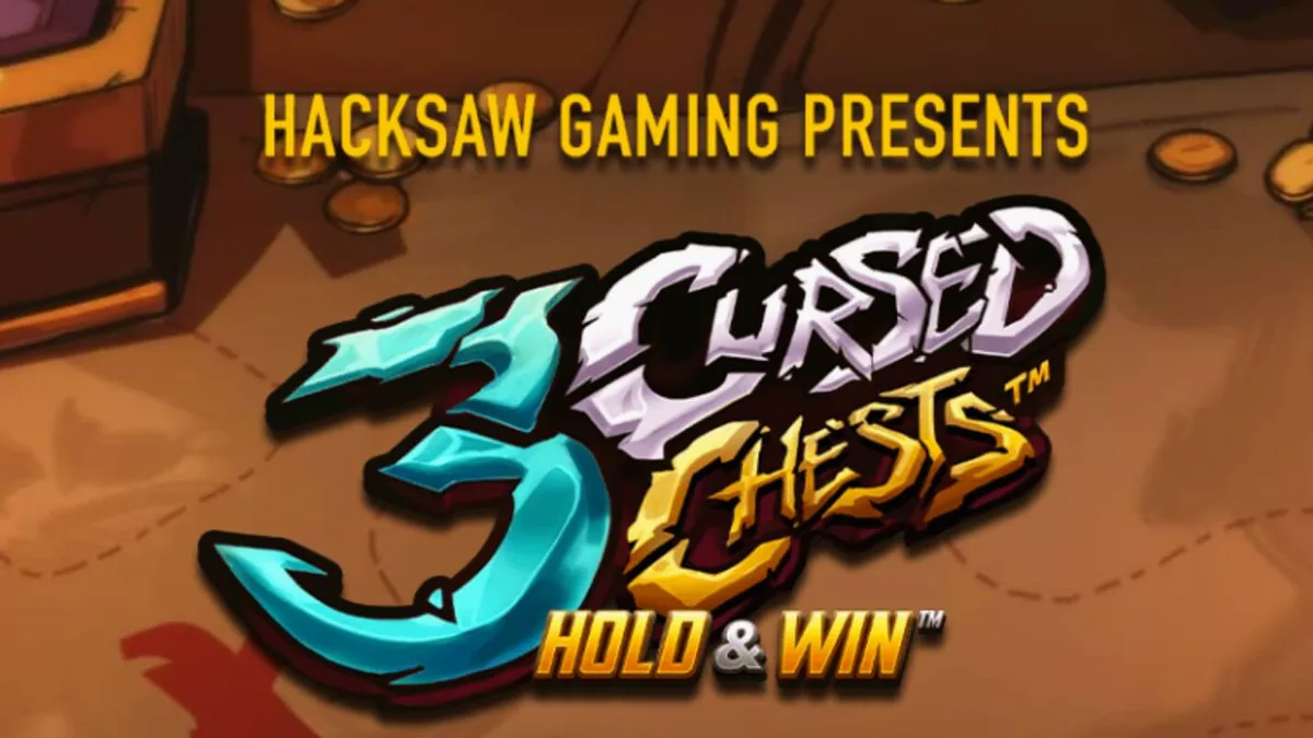Tampilan visual slot 3 Cursed Chests dengan tema bajak laut dan peti harta karun.