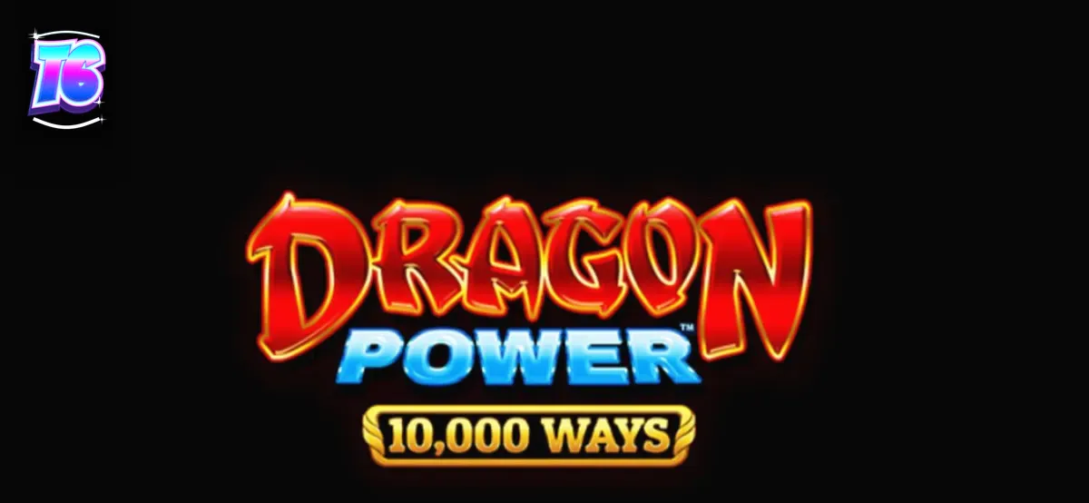 Tampilan visual slot Dragon Power 10,000 Ways dengan tema naga dan ornamen emas.